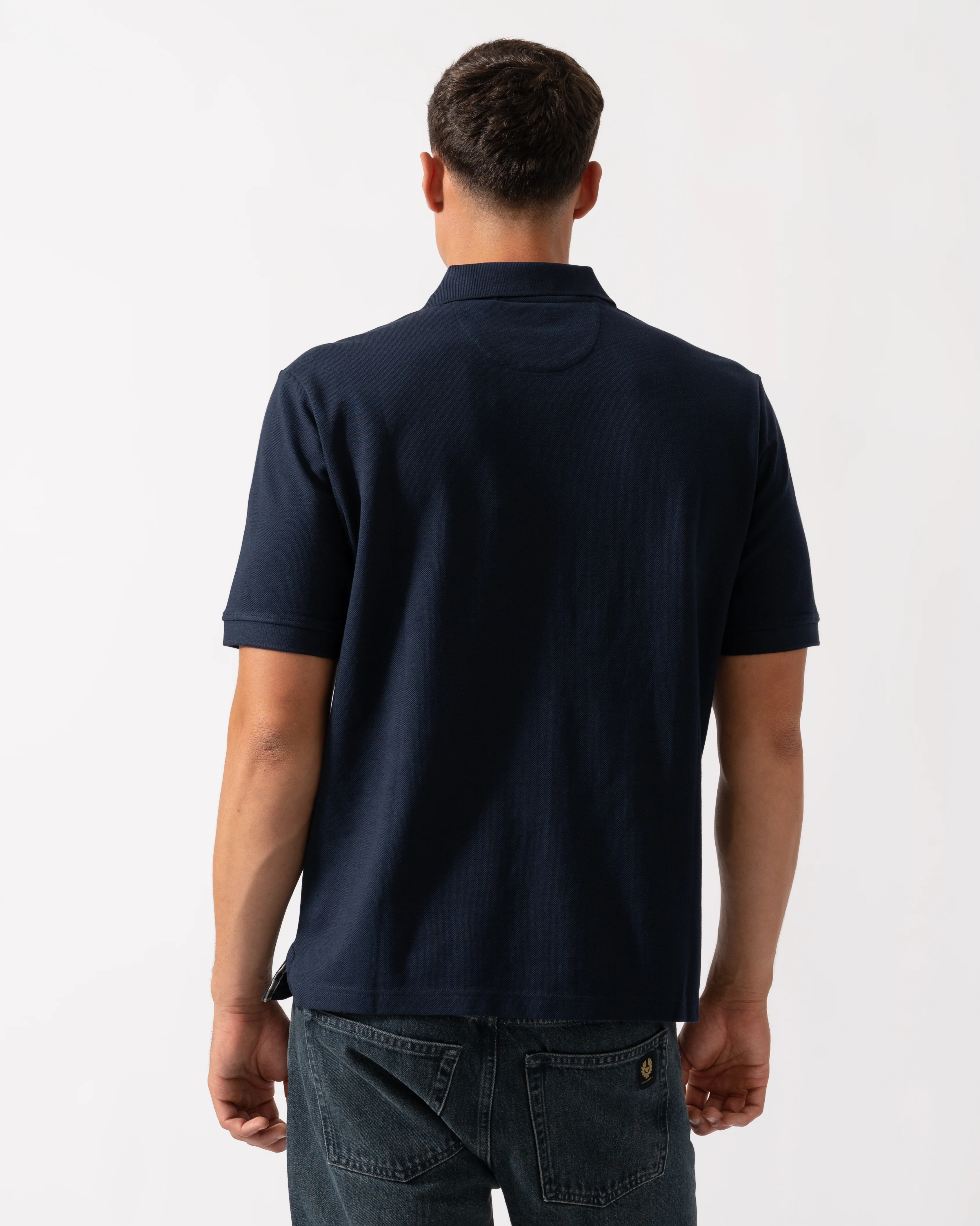 Aquascutum Mens Iconic Insert Polo - Navy 11 - Image 4