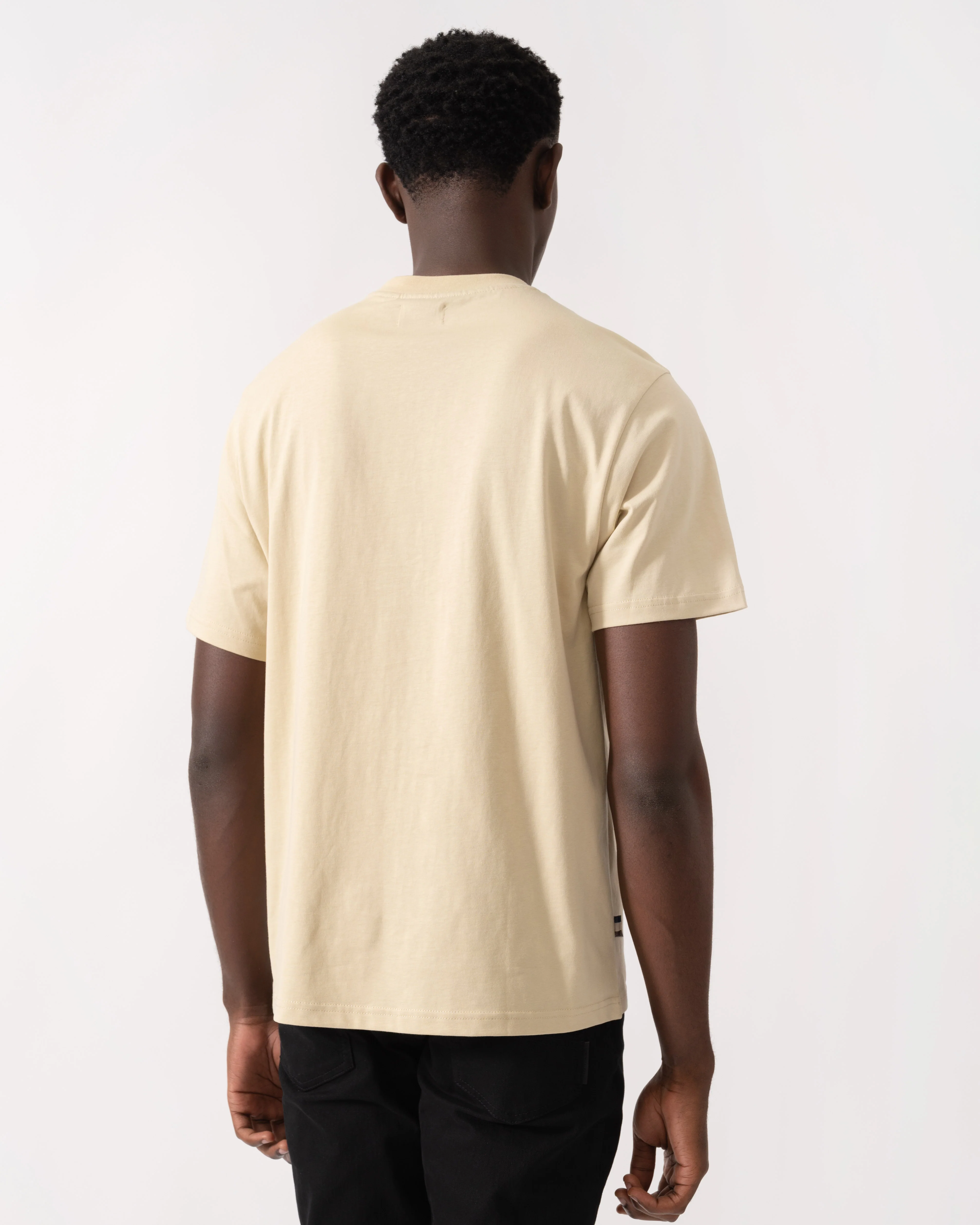 Aquascutum Mens Small Logo T-Shirt - Beige 03 - Image 4