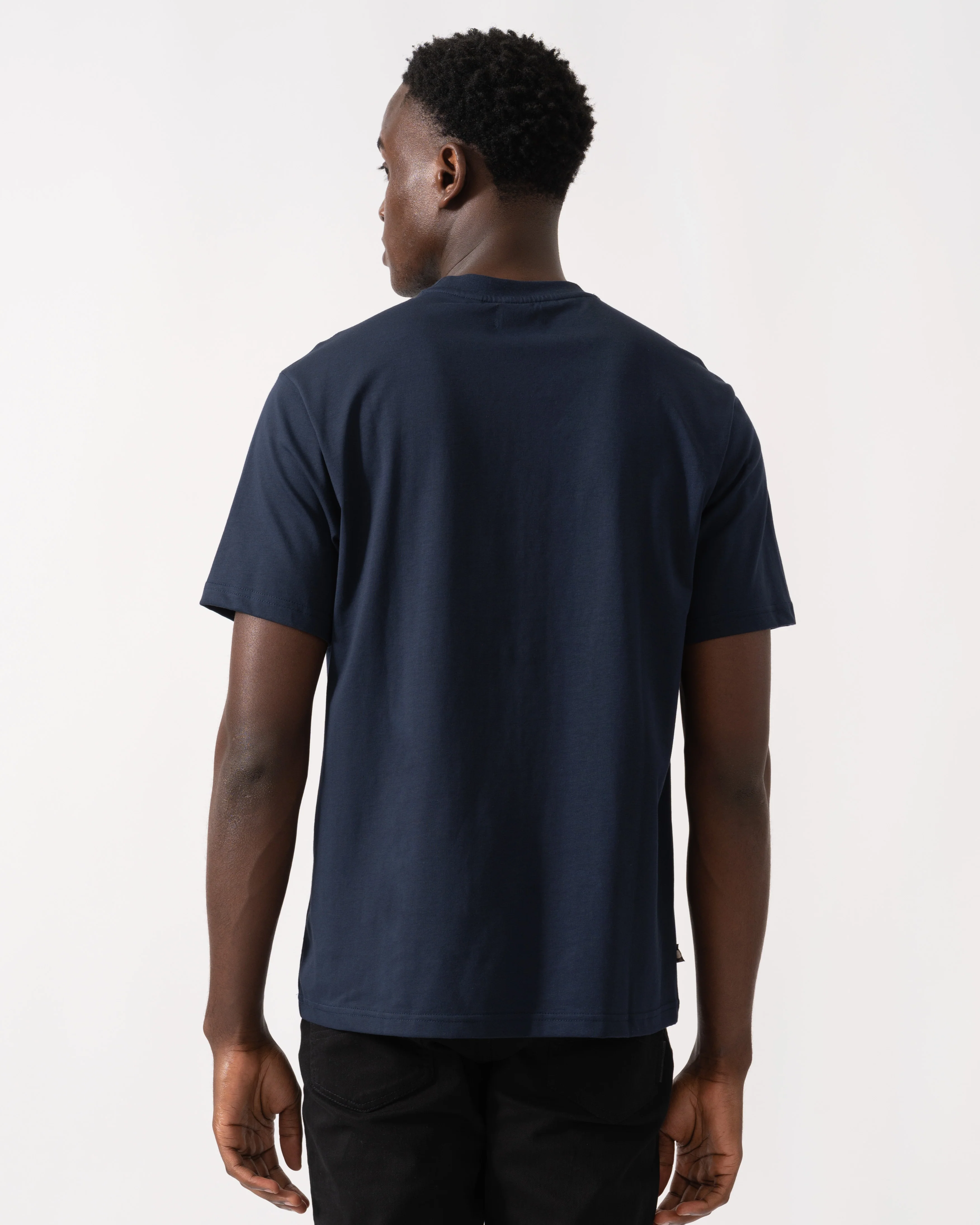 Aquascutum Mens Small Logo T-Shirt - Navy 11 - Image 4
