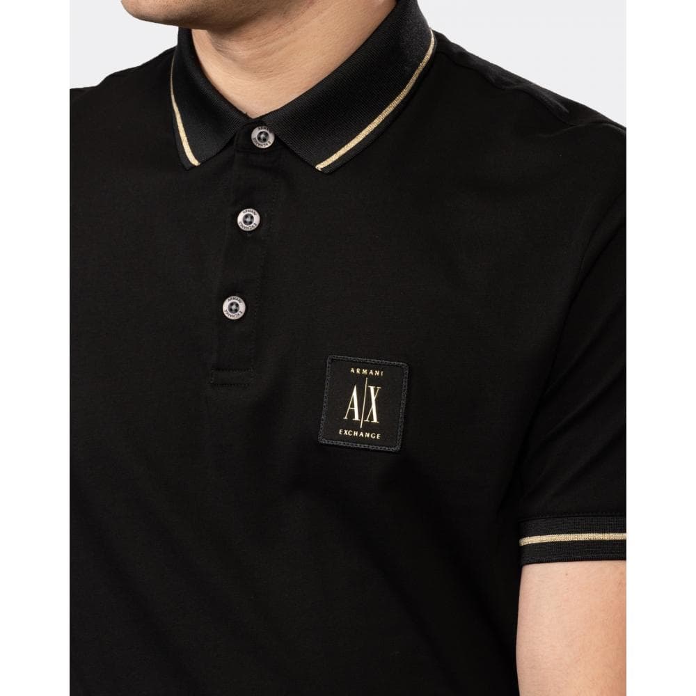 Armani Exchange A|X Patch Logo Mens Polo Shirt - Image 2