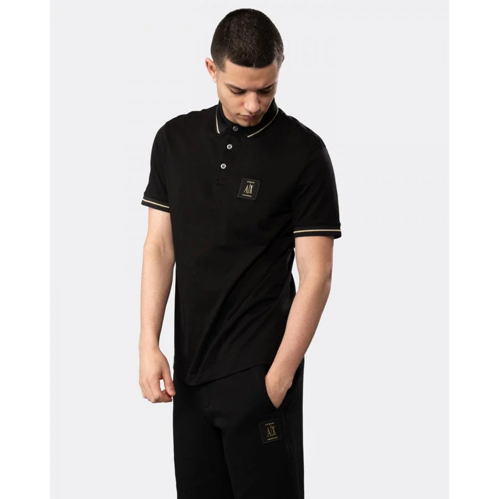 Armani Exchange A|X Patch Logo Mens Polo Shirt - Image 3