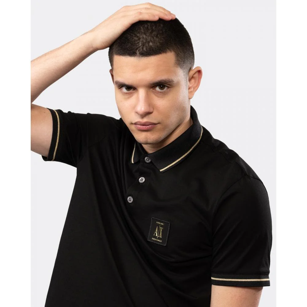 Armani Exchange A|X Patch Logo Mens Polo Shirt - Image 4