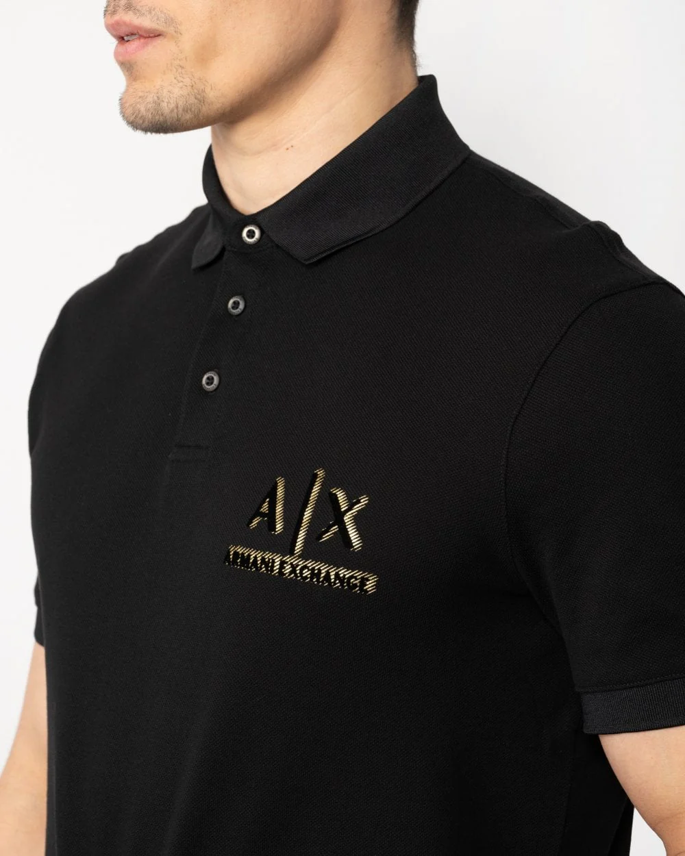 Armani Exchange Mens 3D A|X Logo Polo - Image 4