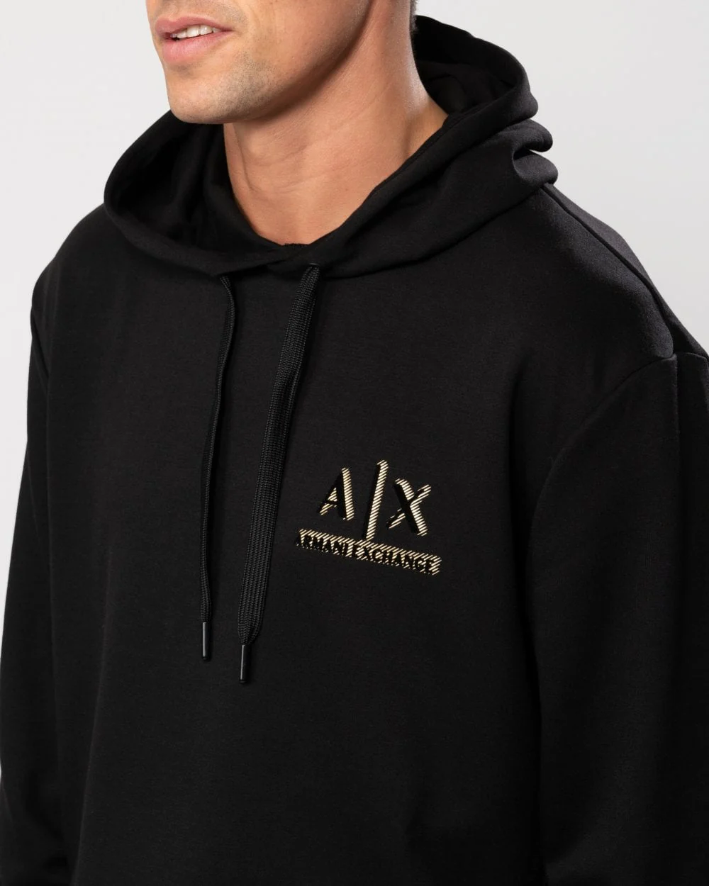 Armani Exchange Mens 3D A|X Logo Pullover Hoodie - Image 2