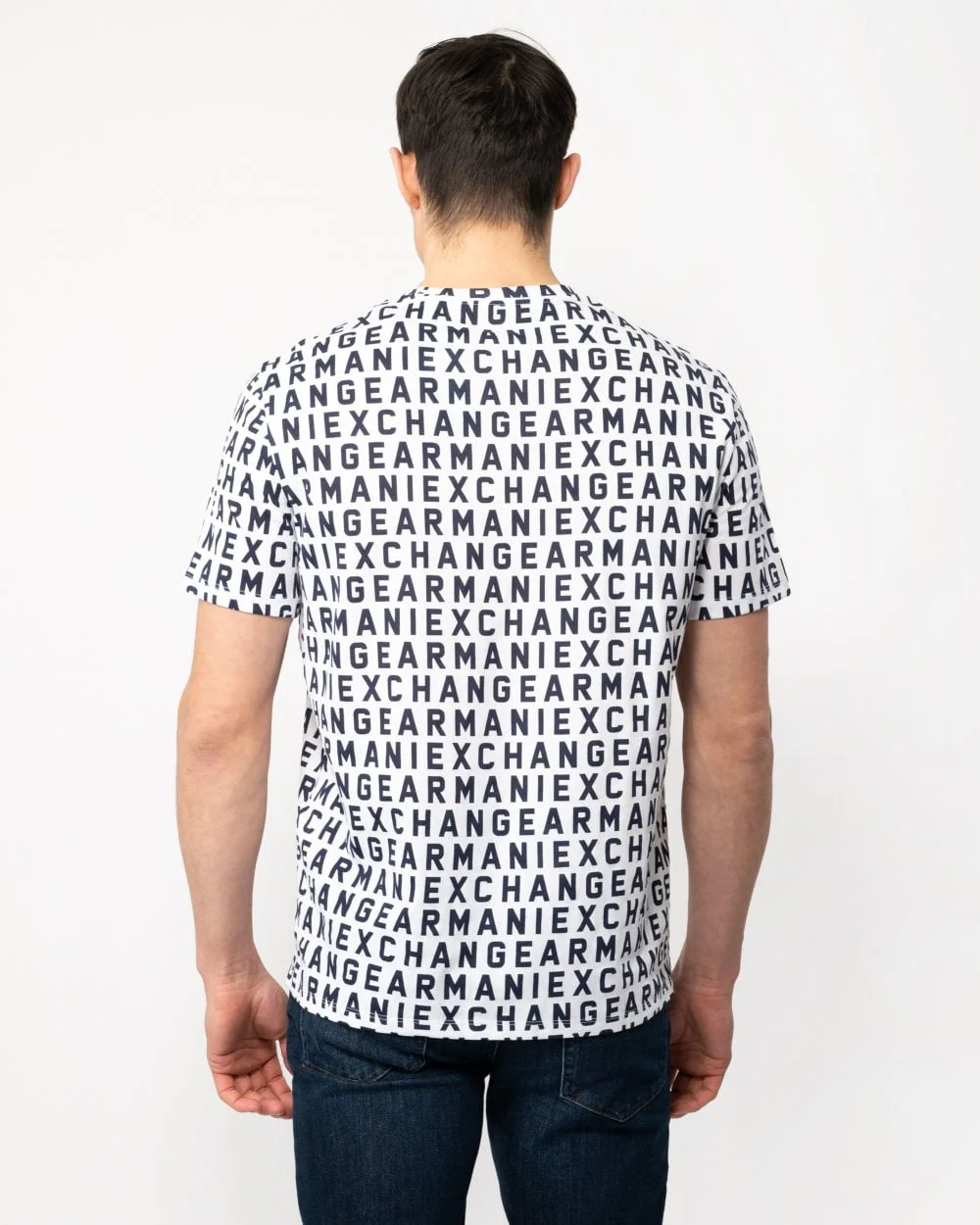 Armani Exchange Mens AOP Logo T-Shirt - Image 4