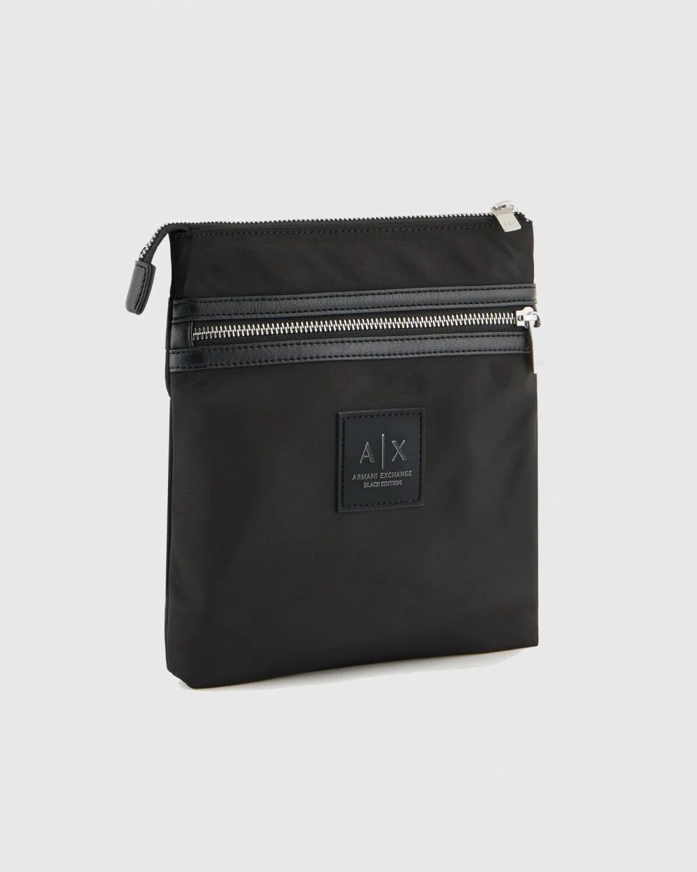Armani Exchange Mens Black Edition Logo Patch Messenger Bag - Image 3
