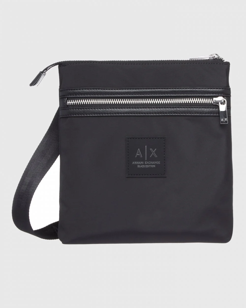 Armani Exchange Mens Black Edition Logo Patch Messenger Bag - Image 4