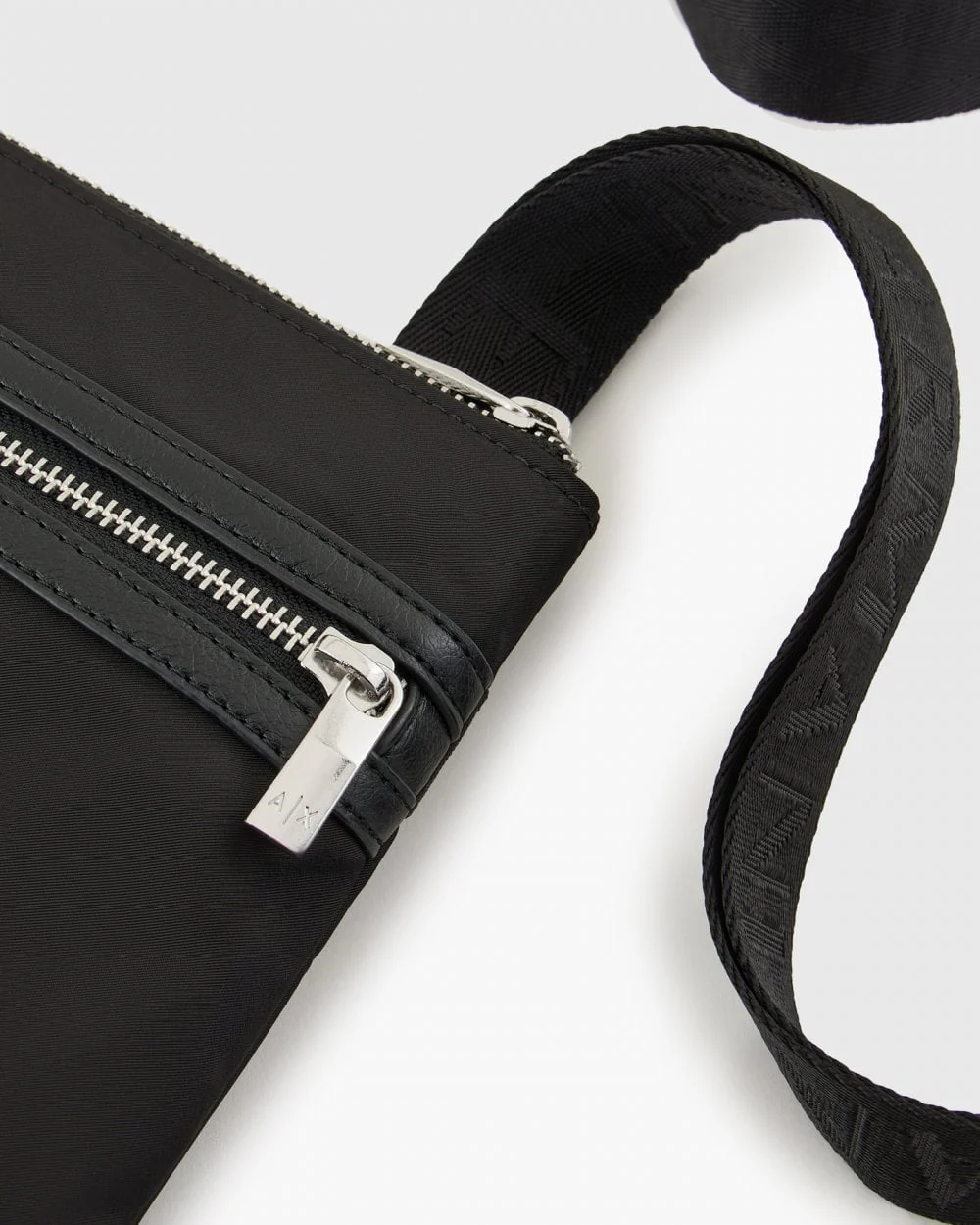 Armani Exchange Mens Black Edition Logo Patch Messenger Bag - Image 5