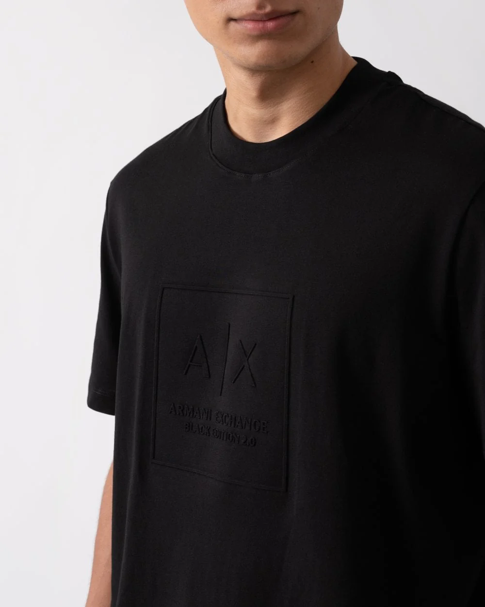 Armani Exchange Mens Black Edition Logo T-Shirt - Image 2
