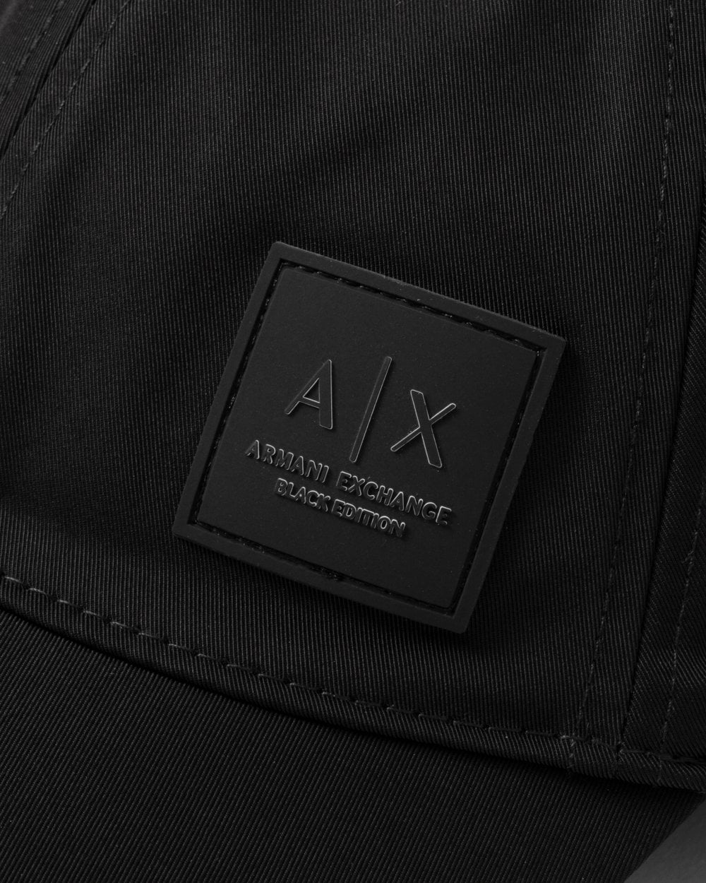 Armani Exchange Mens Black Edition Patch Logo Baseball Cap - Image 2