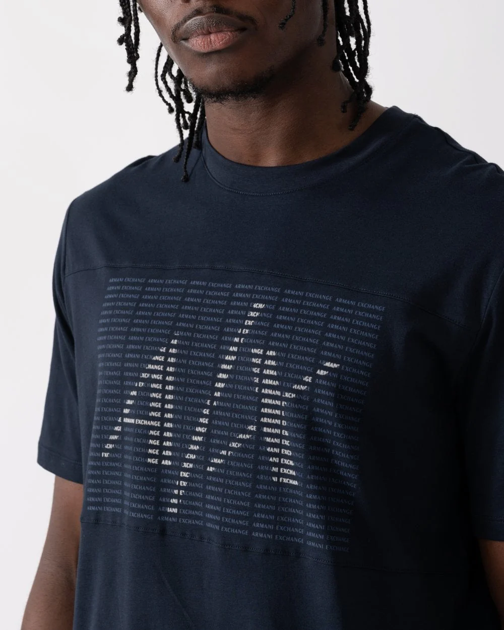 Armani Exchange Mens Calligram Logo T-Shirt - Image 2