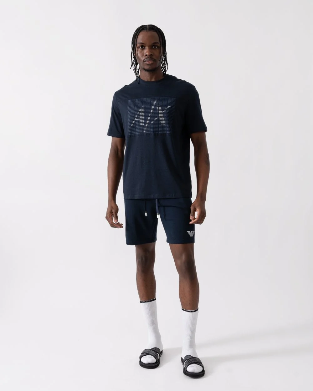 Armani Exchange Mens Calligram Logo T-Shirt - Image 3