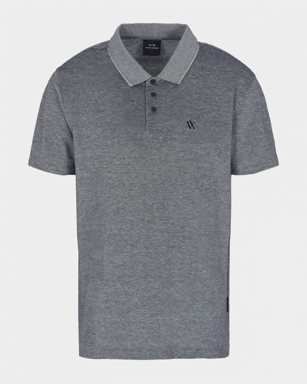 Armani Exchange Mens Contrast Collar Embroidered Monogram Polo Shirt - Image 5