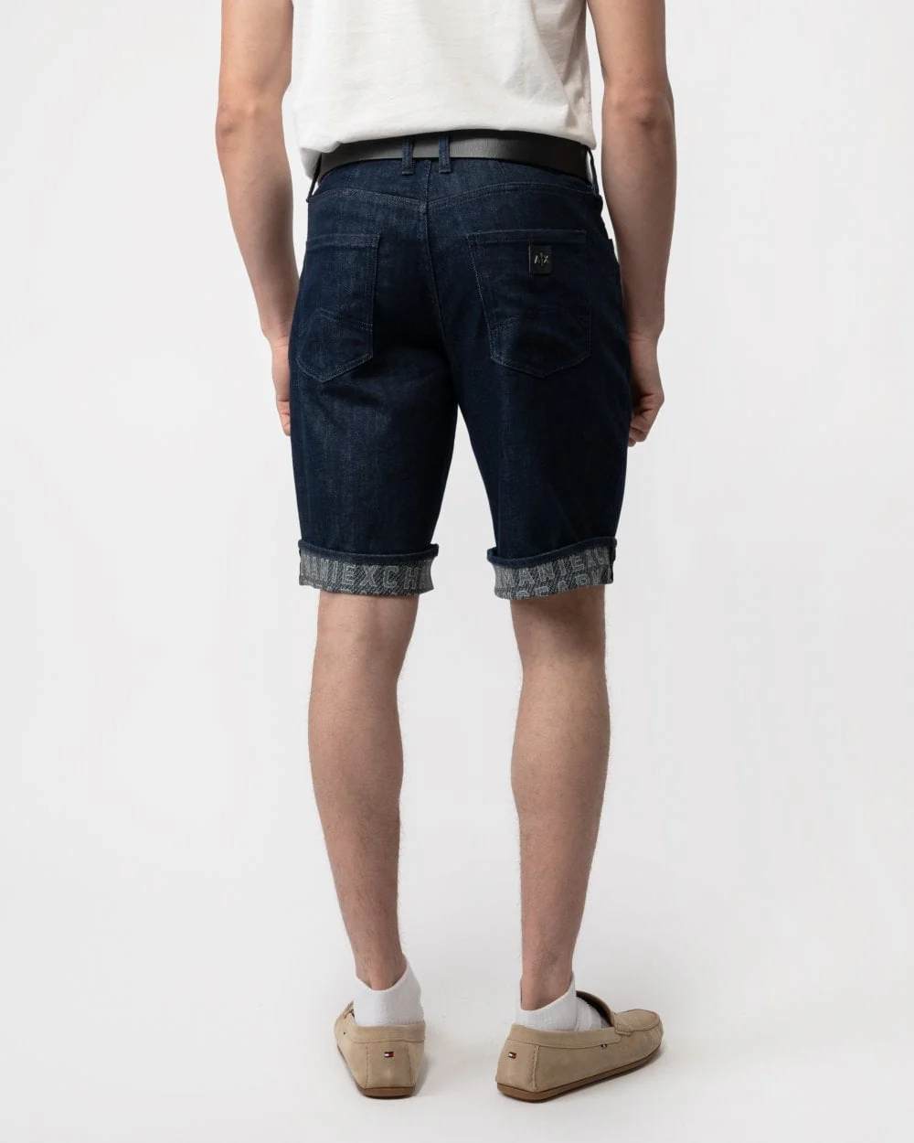 Armani Exchange Mens Cuffed Denim Shorts - Image 2