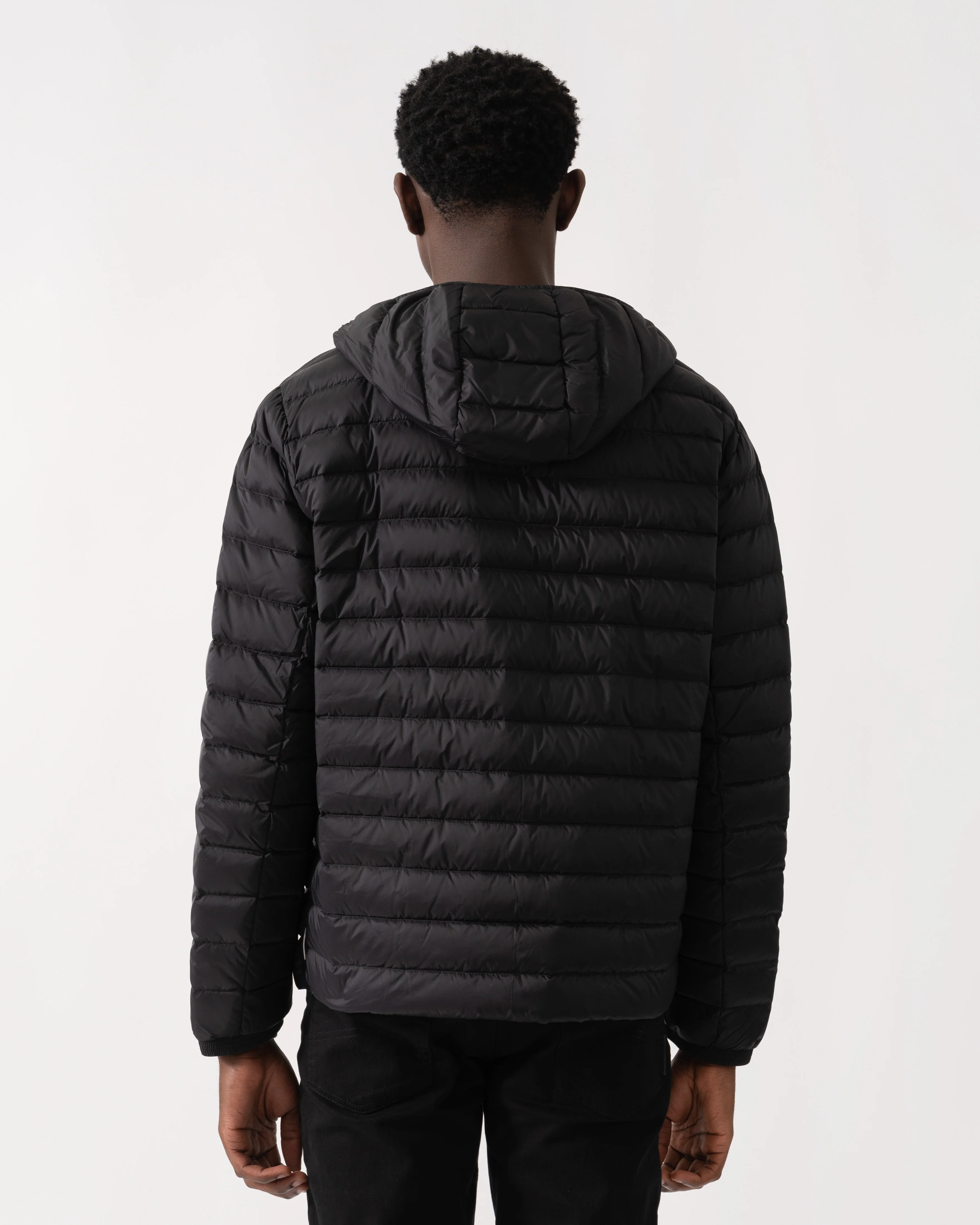 Armani Exchange Mens Milano/New York Hooded Down Jacket - Black UC001 - Image 4
