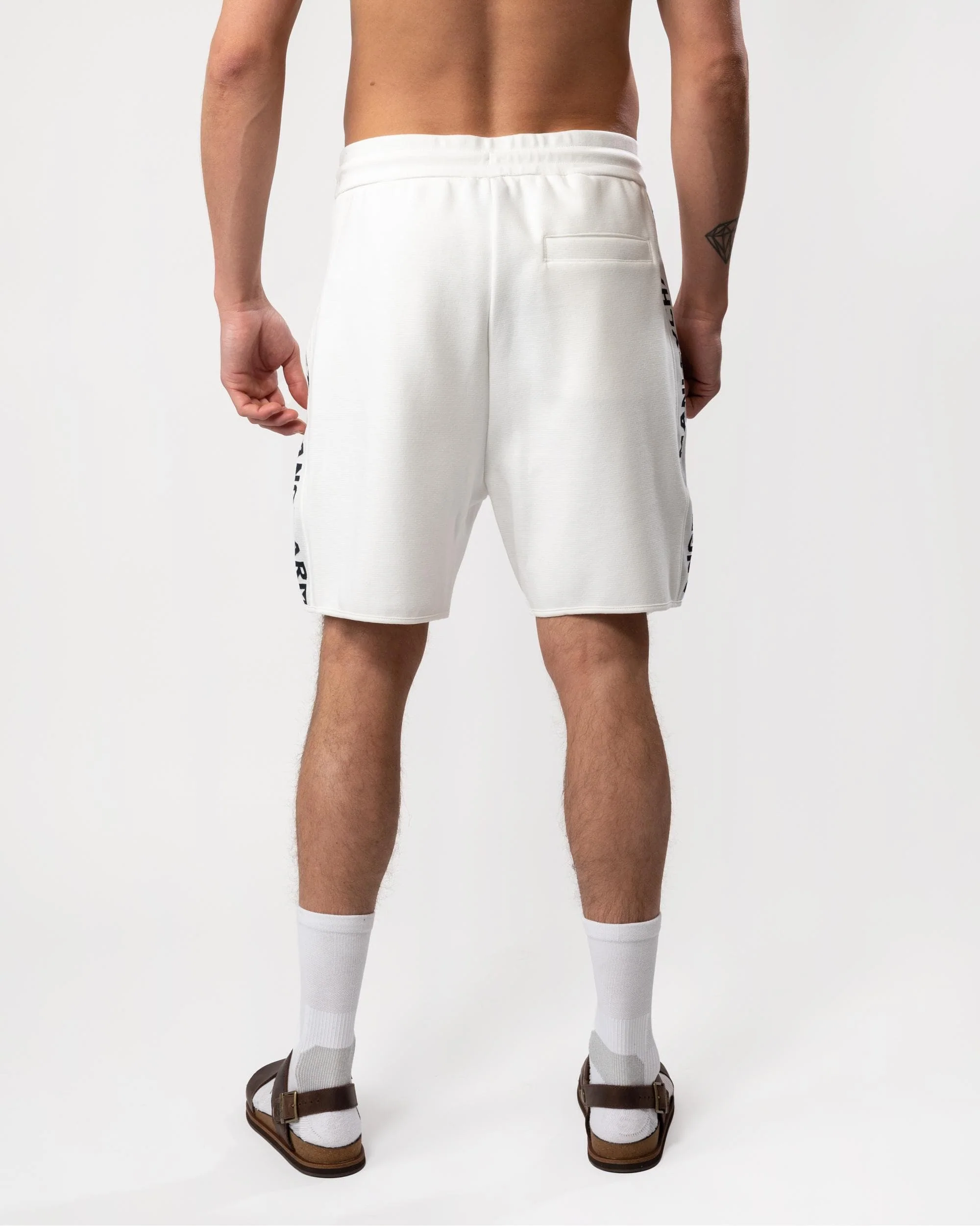 Armani Exchange Mens Drawstring Shorts with Logo Tape - Image 2
