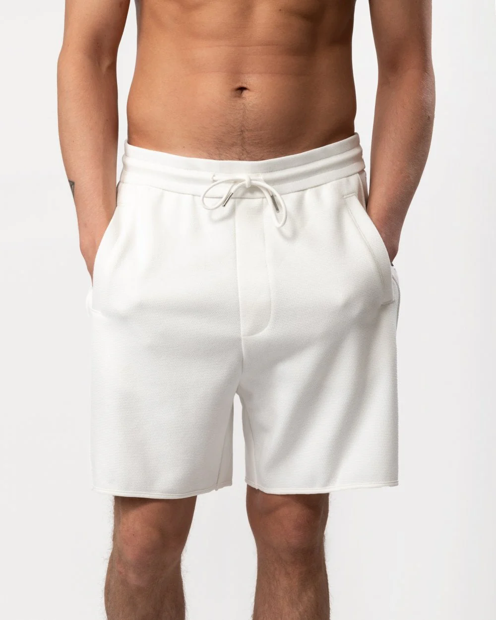Armani Exchange Mens Drawstring Shorts with Logo Tape - Image 4