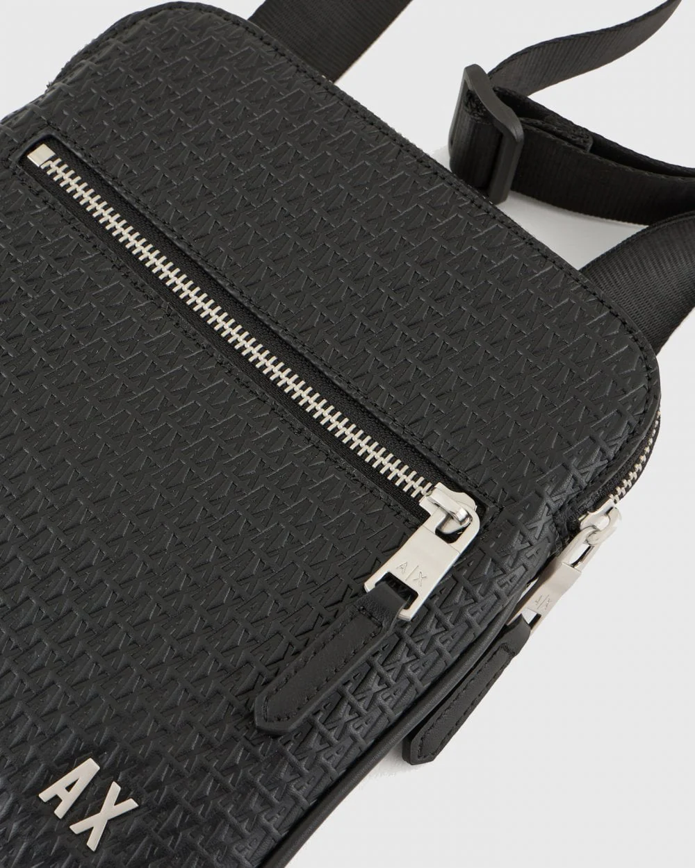 Armani Exchange Mens Embossed Logo Pattern Messenger Bag - Image 4