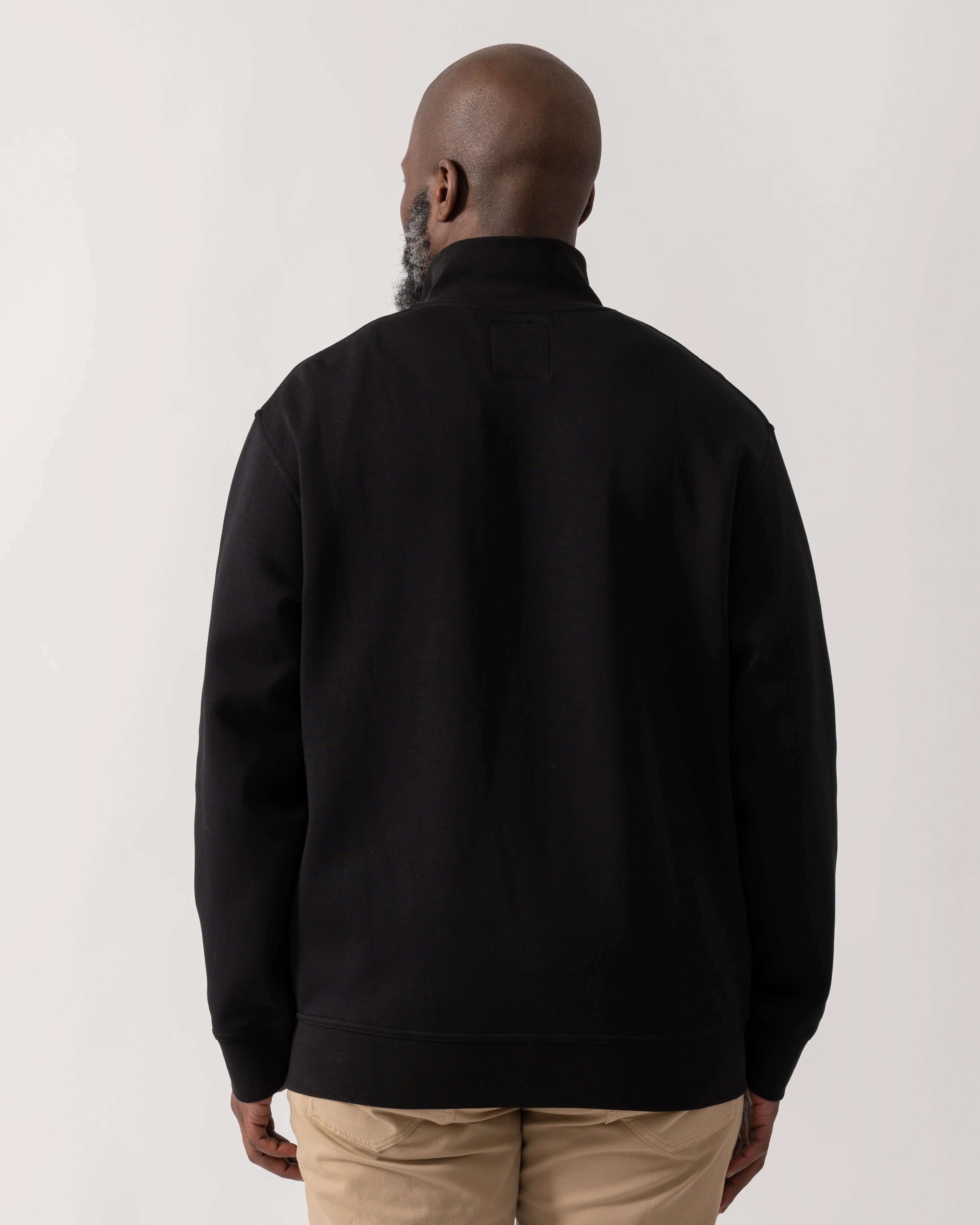 Armani Exchange Mens Embroidered A|X Logo 1/4 Zip Sweatshirt - Black UC001 - Image 4
