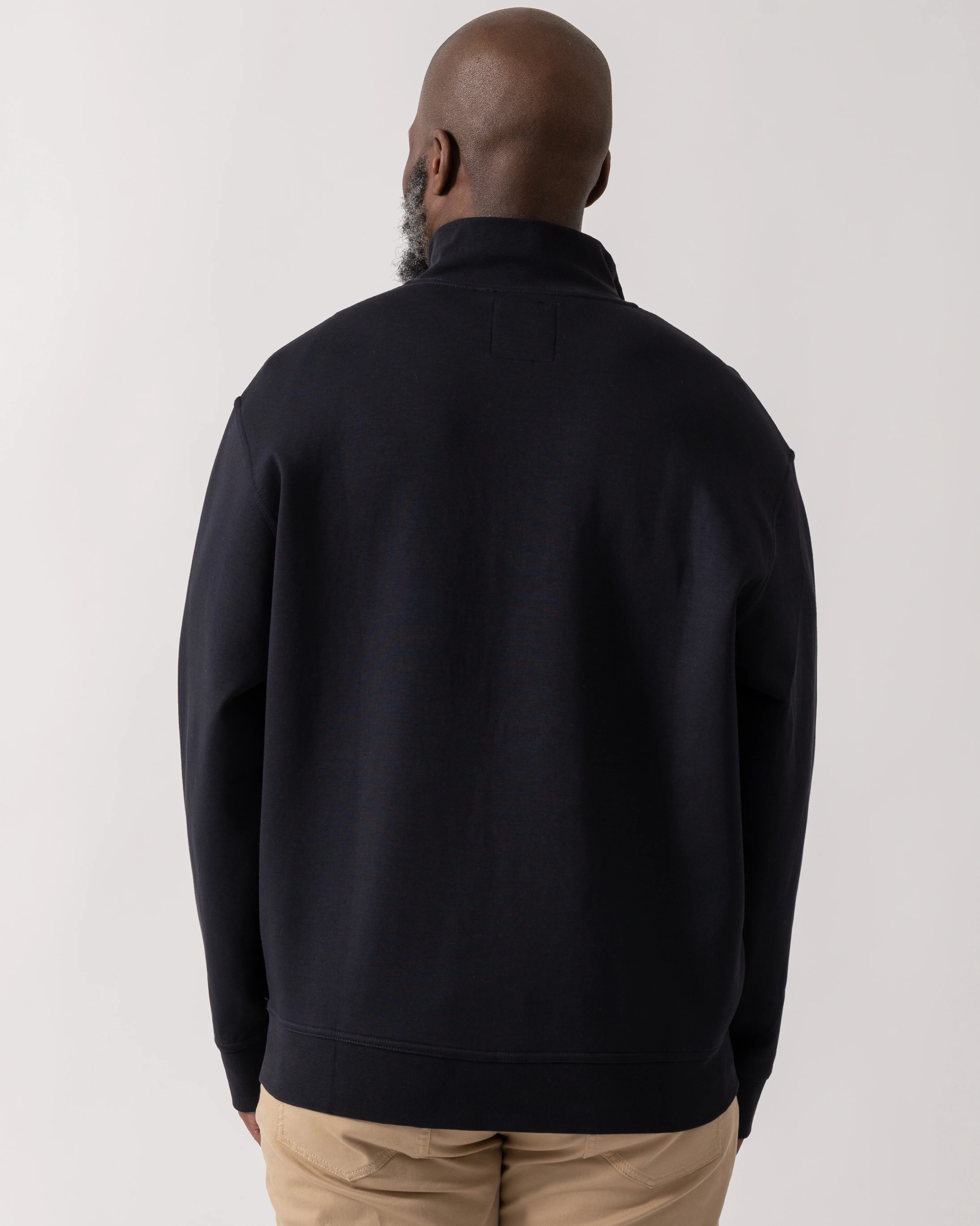 Armani Exchange Mens Embroidered A|X Logo 1/4 Zip Sweatshirt - Deep Navy UB101 - Image 4