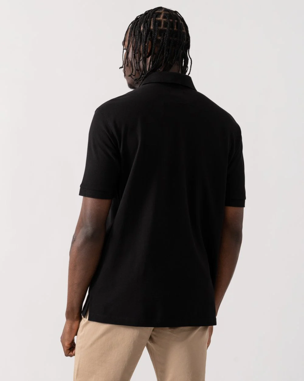 Armani Exchange Mens Embroidered A|X Monogram Short Sleeve Polo Shirt - Black UC001 - Image 4