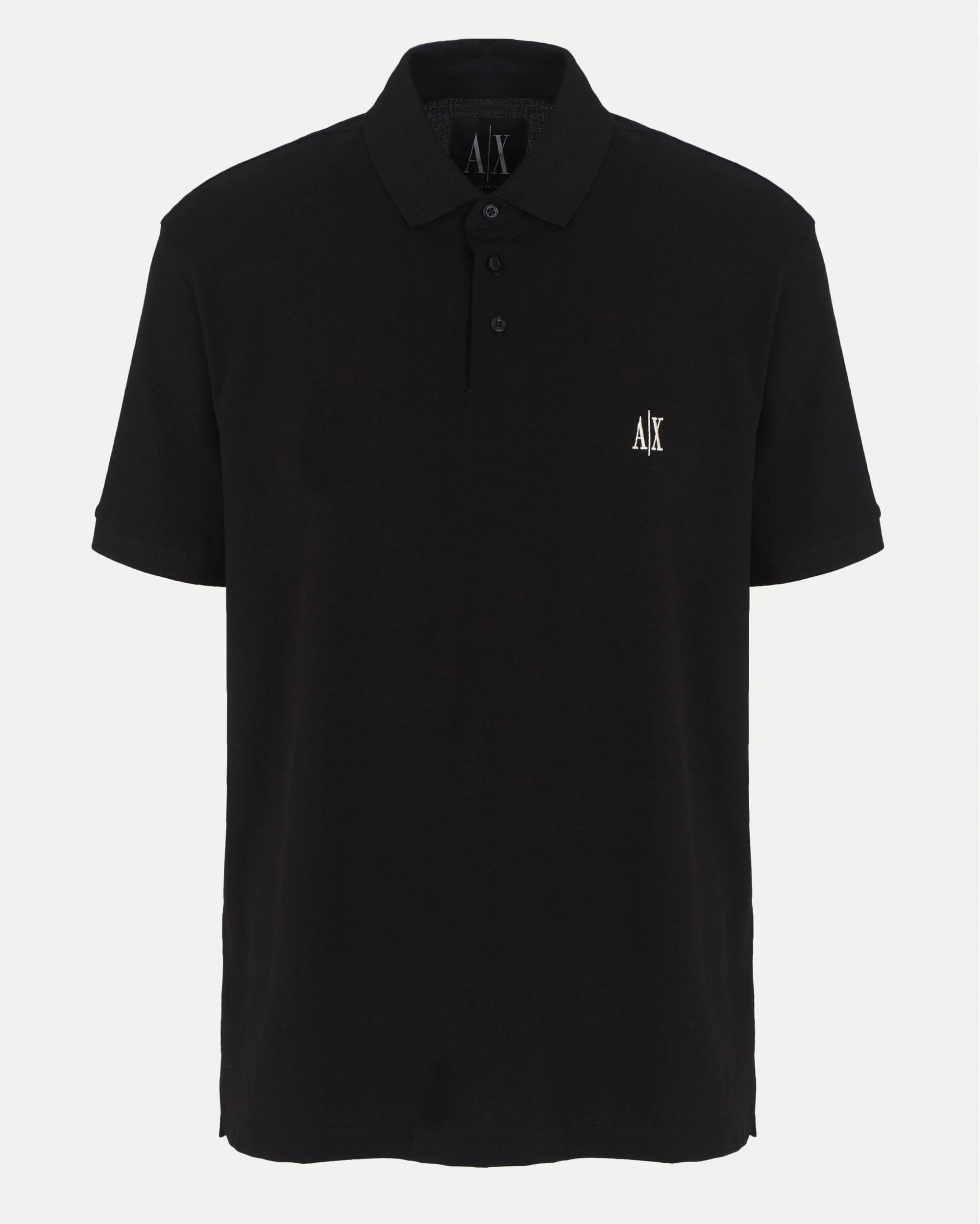 Armani Exchange Mens Embroidered A|X Monogram Short Sleeve Polo Shirt - Black UC001 - Image 5