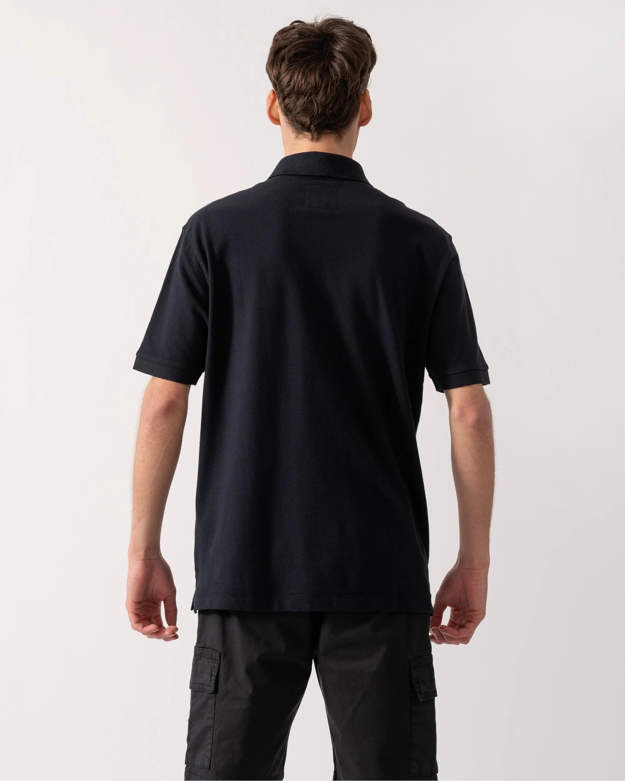 Armani Exchange Mens Embroidered A|X Monogram Short Sleeve Polo Shirt - Deep Navy UB101 - Image 4