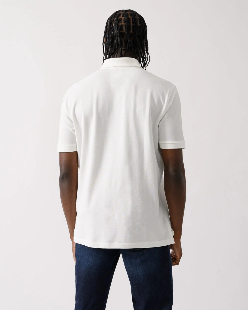 Armani Exchange Mens Embroidered A|X Monogram Short Sleeve Polo Shirt - Off White U0009 - Image 4