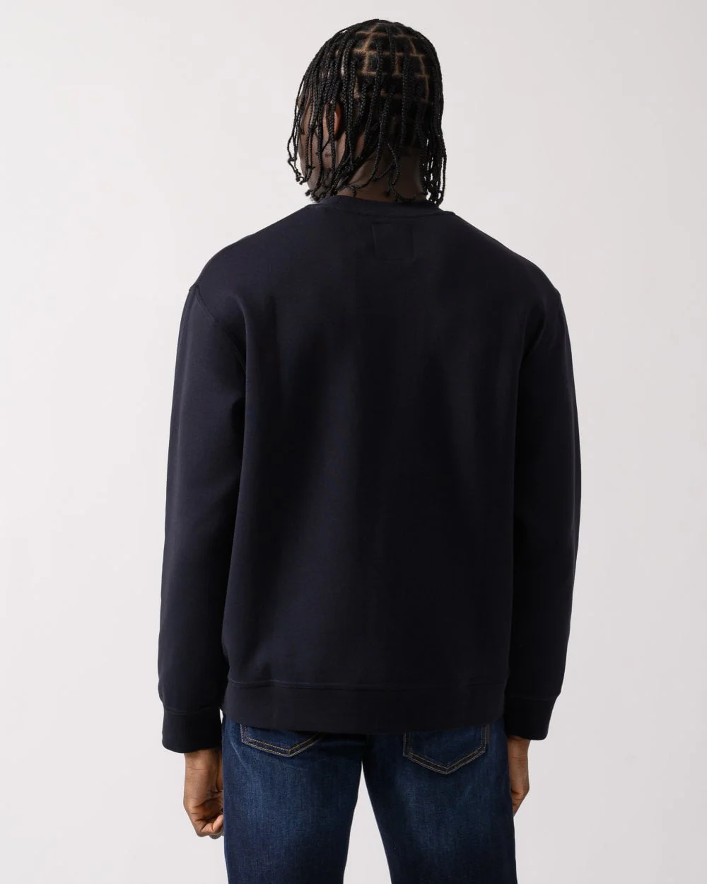 Armani Exchange Mens Embroidered A|X Centre Logo Crew Neck Sweatshirt - Deep Navy UB101 - Image 4