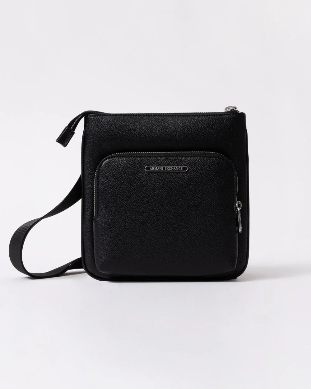 Armani Exchange Mens Faux Leather Messenger Bag - Black UC001