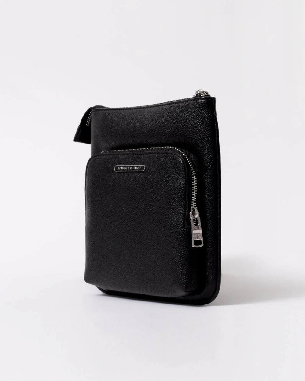 Armani Exchange Mens Faux Leather Messenger Bag - Black UC001 - Image 3