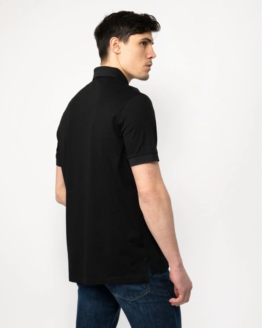 Armani Exchange Mens Gold AX Logo Polo Shirt - Image 2