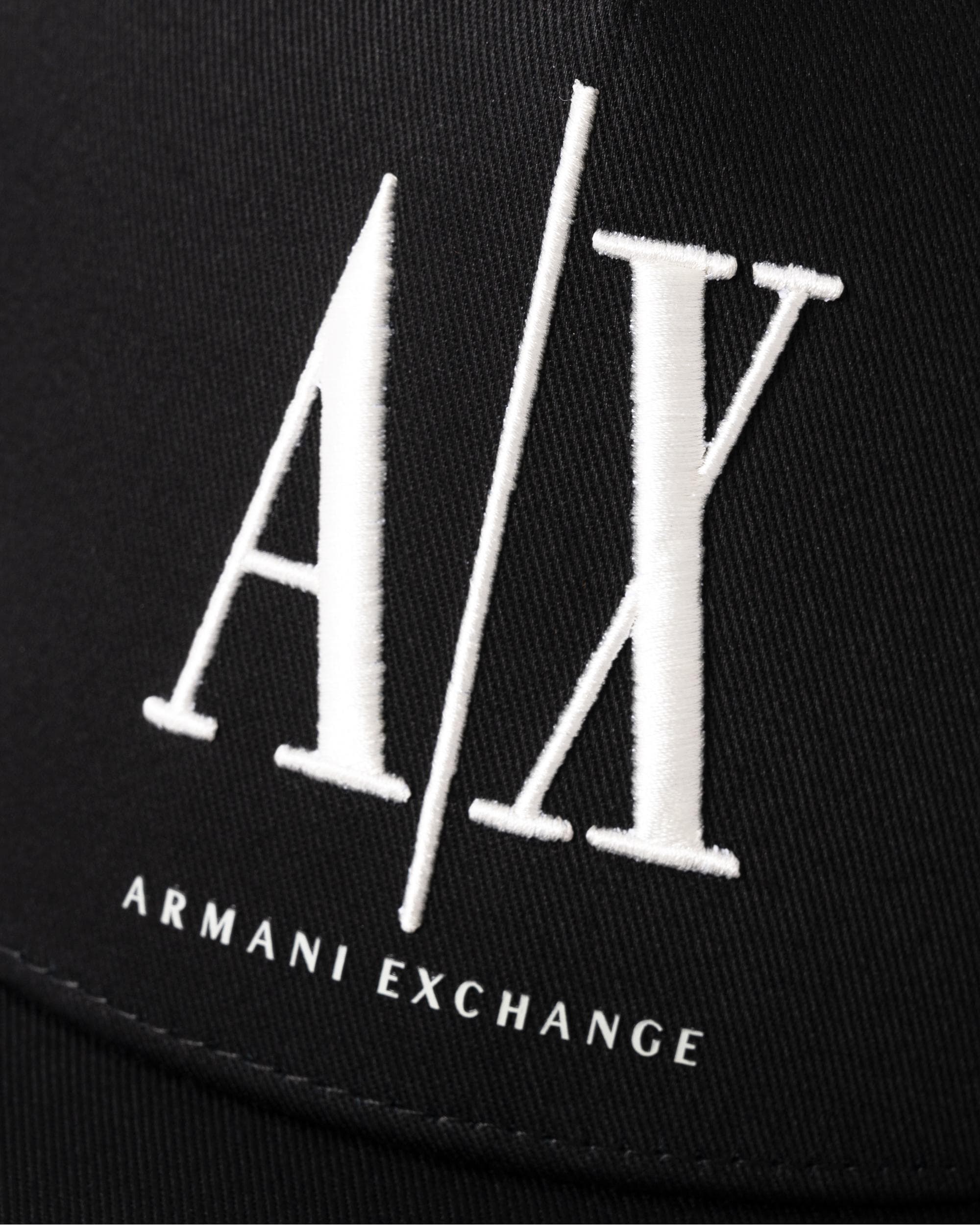 Armani Exchange Mens Large A|X Logo Baseball Cap - Black Beauty UC001 - Image 4
