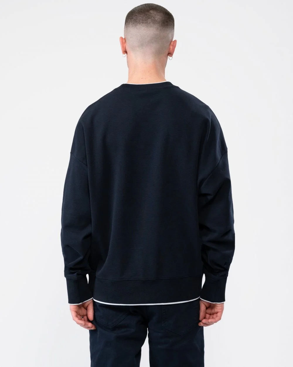 Armani Exchange Mens Large AX Outline Logo Sweatshirt - Image 4