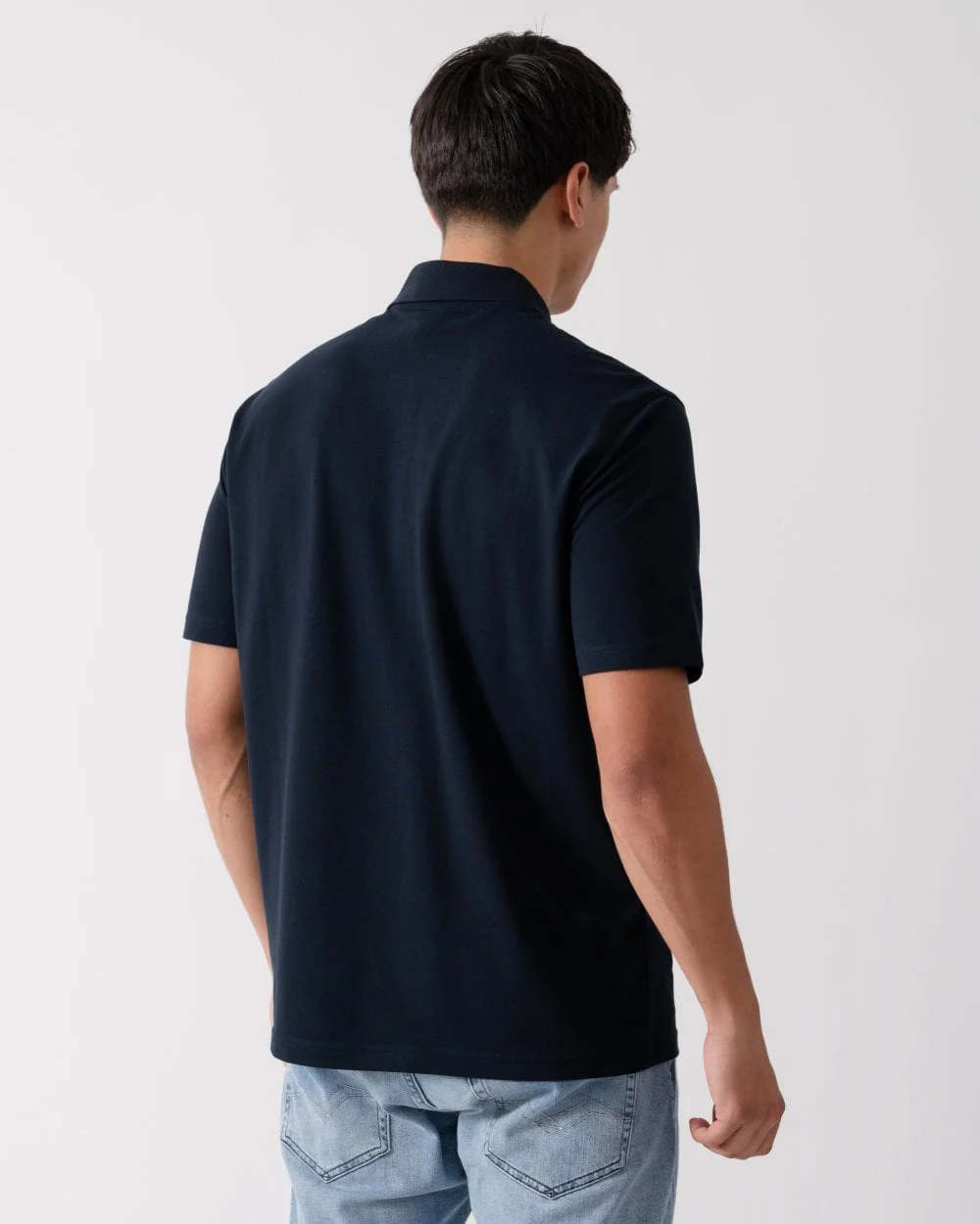 Armani Exchange Mens Logo Patch Polo Shirt - Image 4