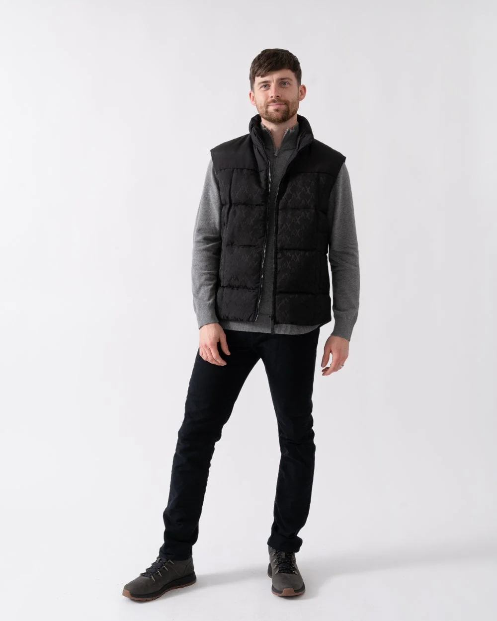 Armani Exchange Mens Logo Pattern Padded Gilet - Image 3