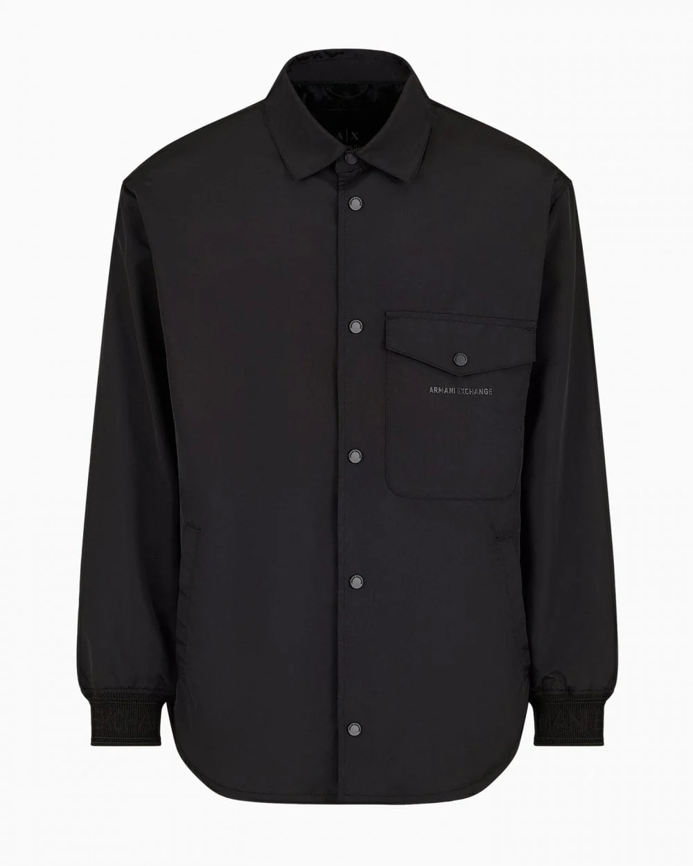 Armani Exchange Mens Logo Pocket Overshirt - Image 6