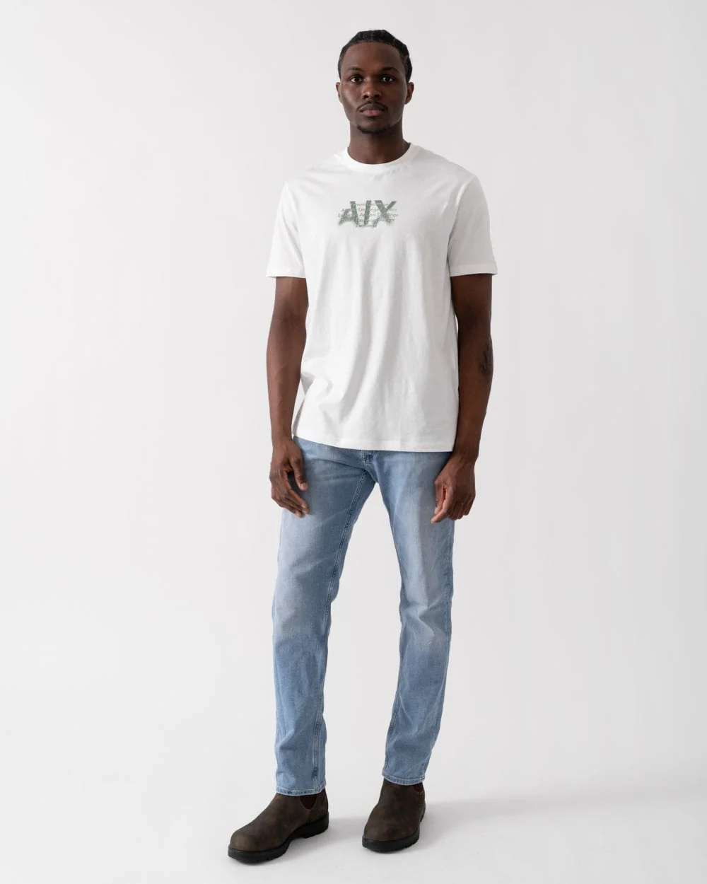 Armani Exchange Mens Logo Print T-Shirt 6DZTHH ZJH4Z - Image 3