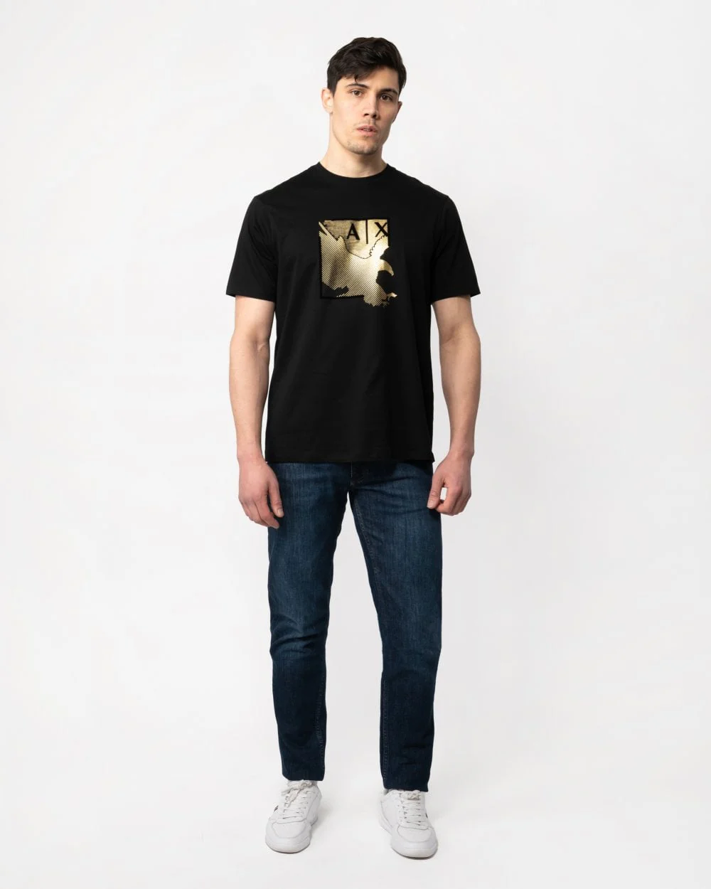 Armani Exchange Mens Metallic Eagle Graphic T-Shirt - Image 3