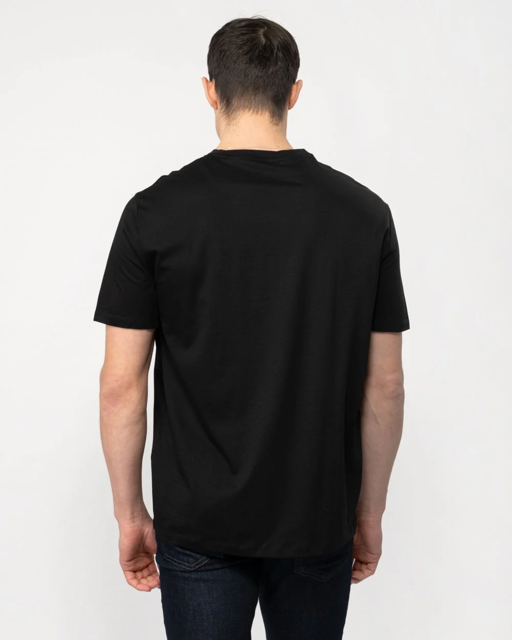 Armani Exchange Mens Metallic Striped Logo T-Shirt - Image 4