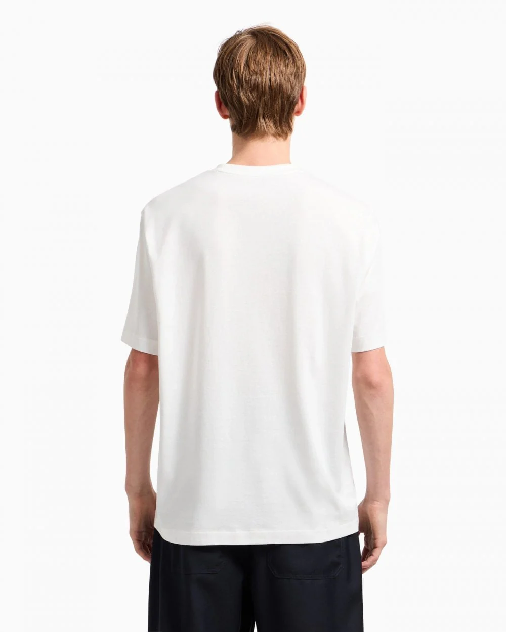 Armani Exchange Mens Milano/New York Landmarks Graphic T-Shirt - Off White U0009 - Image 3