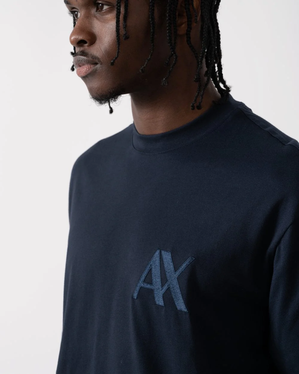 Armani Exchange Mens Monogram Logo T-Shirt - Image 2
