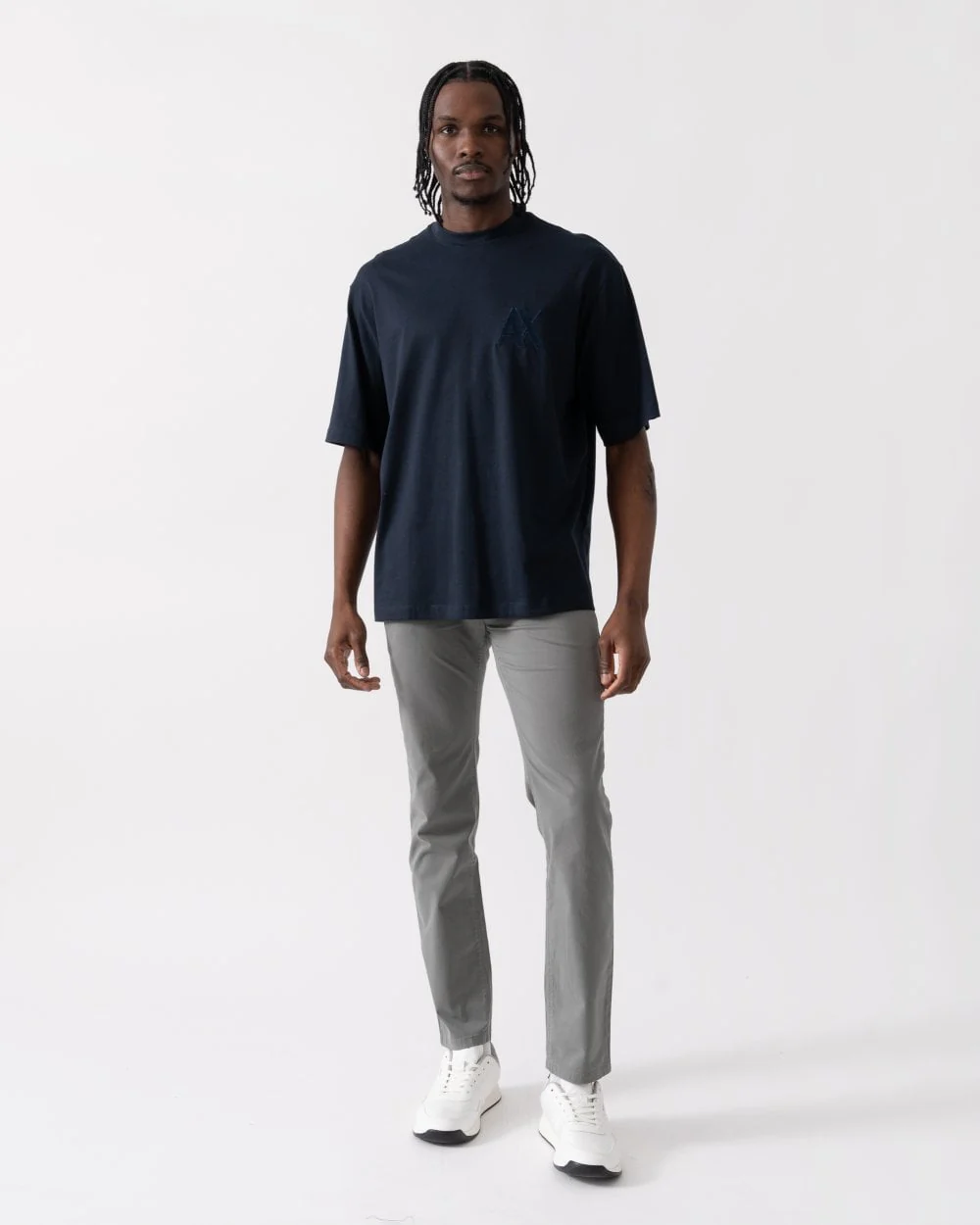Armani Exchange Mens Monogram Logo T-Shirt - Image 3