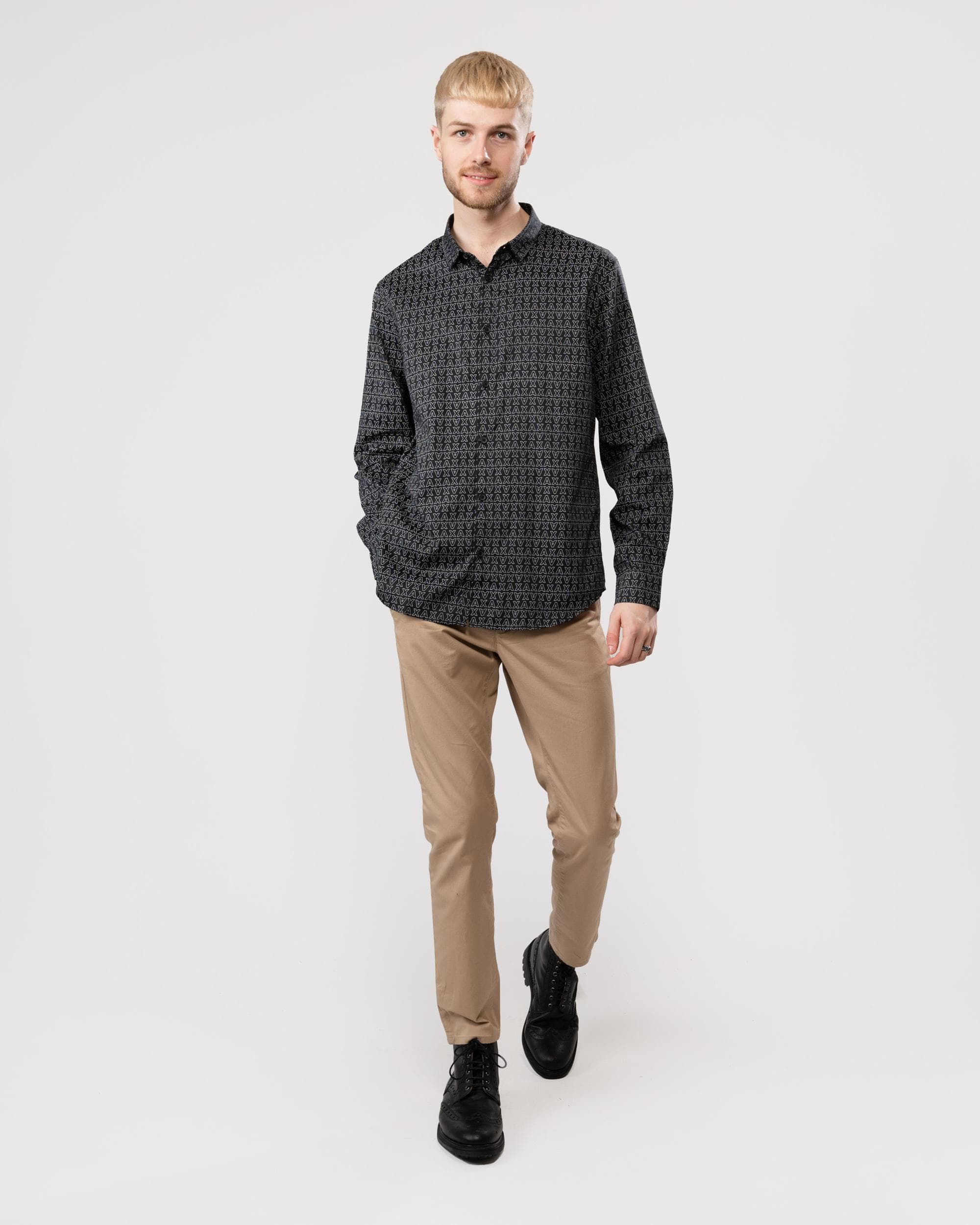 Armani Exchange Mens Outline Logo Shirt - Image 3