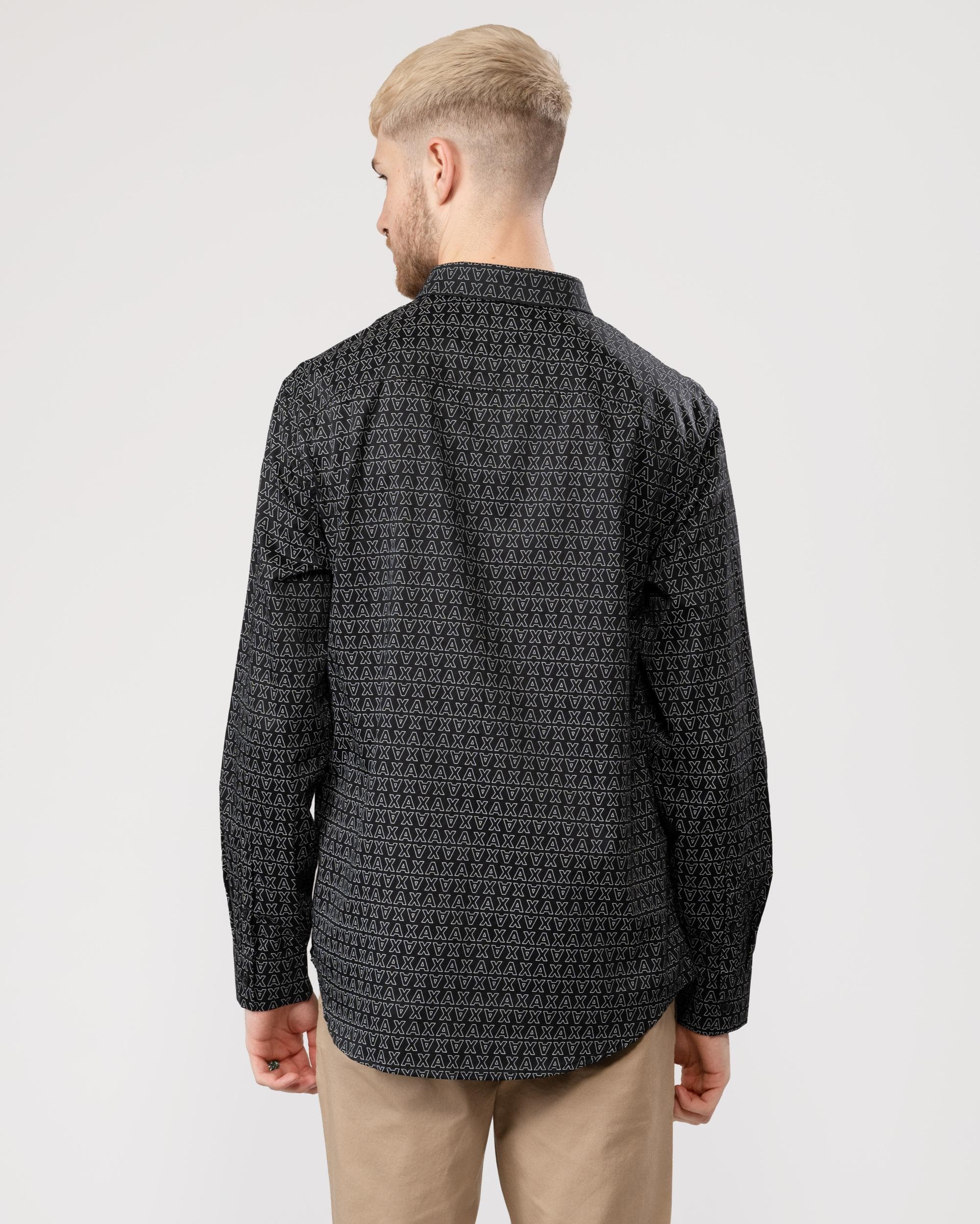 Armani Exchange Mens Outline Logo Shirt - Image 5