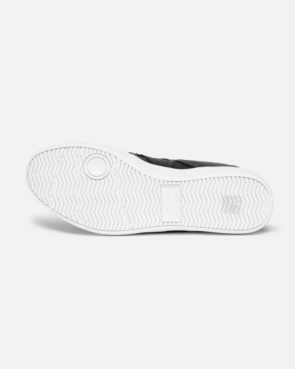 Armani Exchange Mens Perforated Leather Sneakers With AX Logo - Image 5