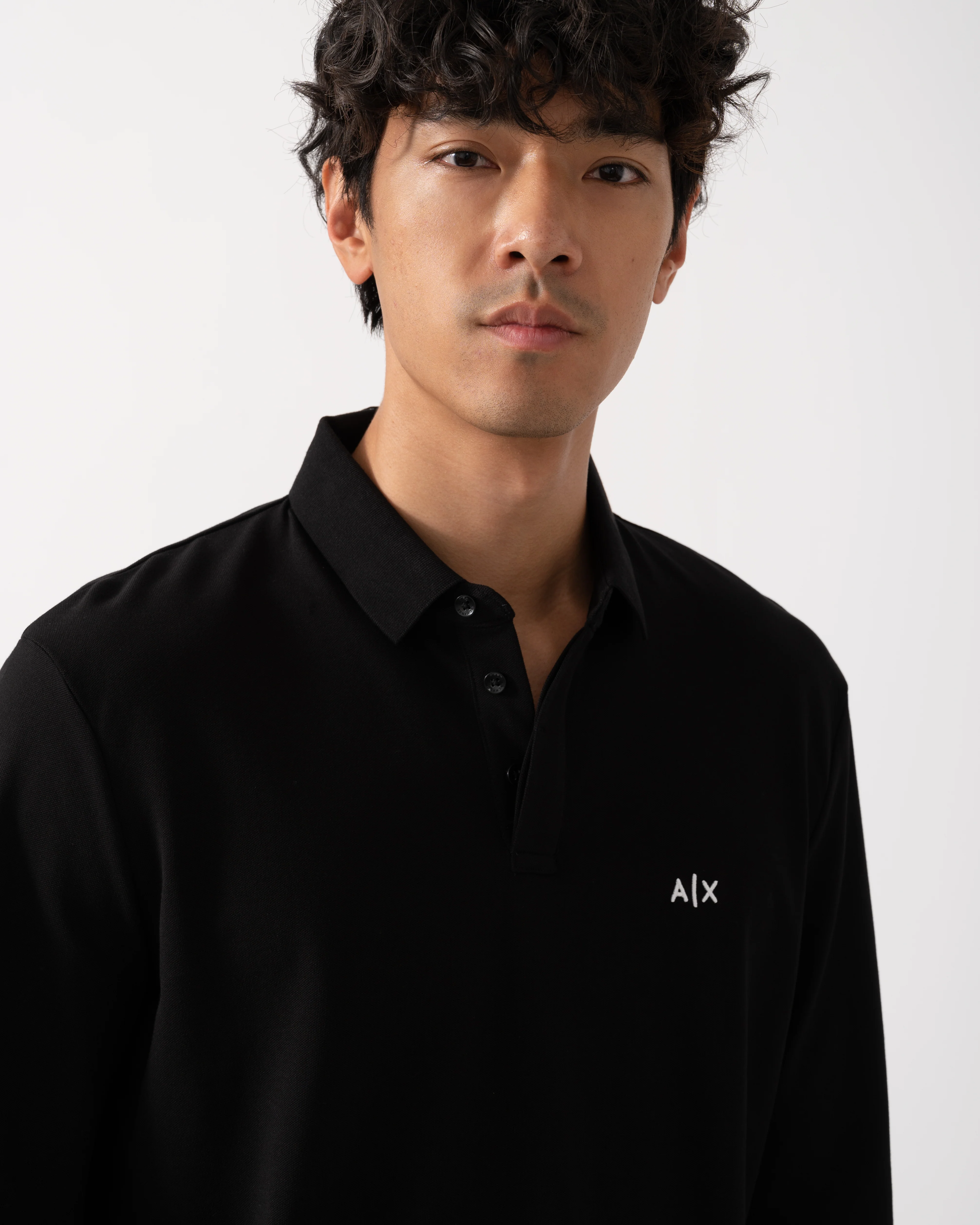 Armani Exchange Mens Polo Shirt XM001288-AF17321 - Black UC001 - Image 2