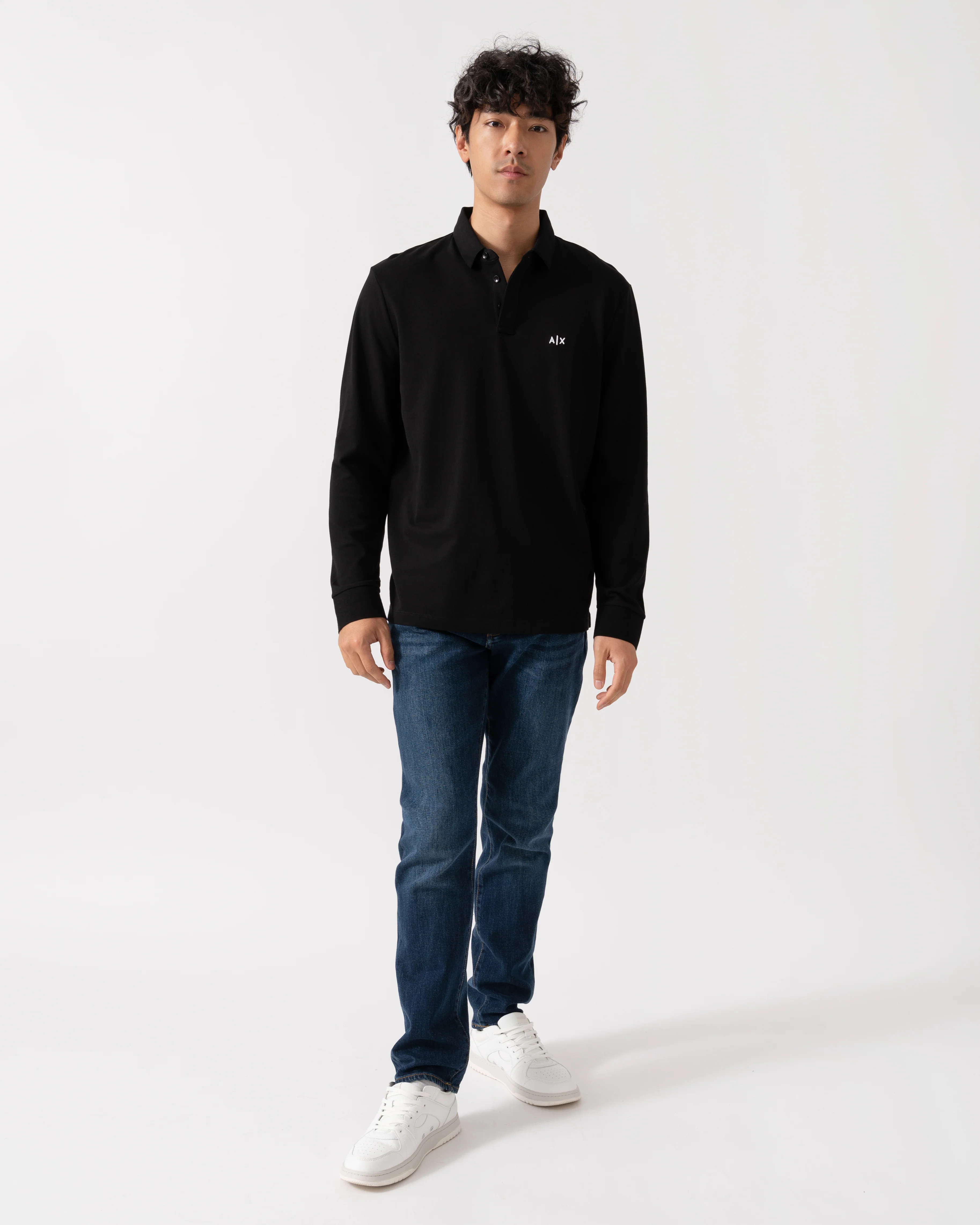 Armani Exchange Mens Polo Shirt XM001288-AF17321 - Black UC001 - Image 3