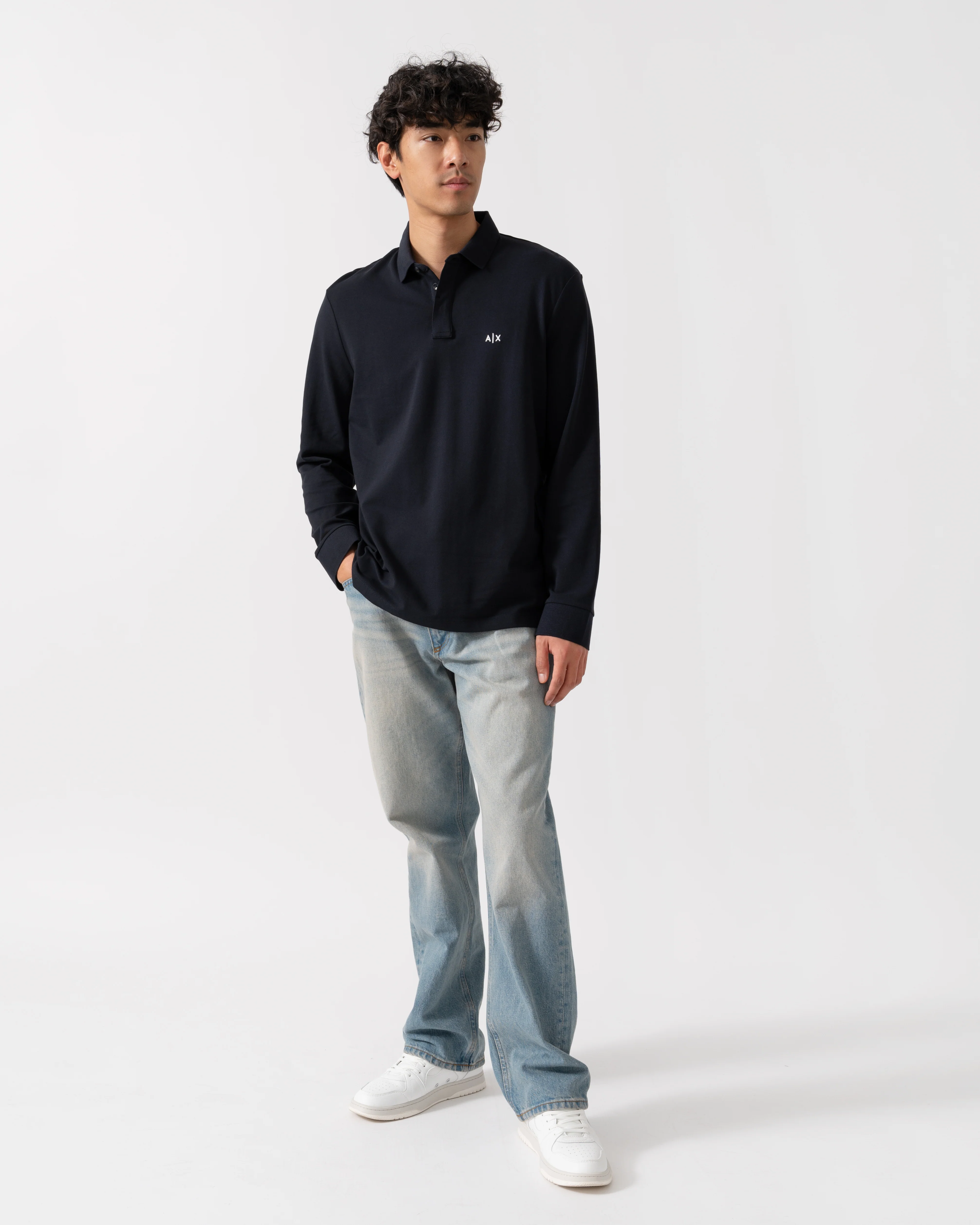 Armani Exchange Mens Polo Shirt XM001288-AF17321 - Deep Navy UB101 - Image 3