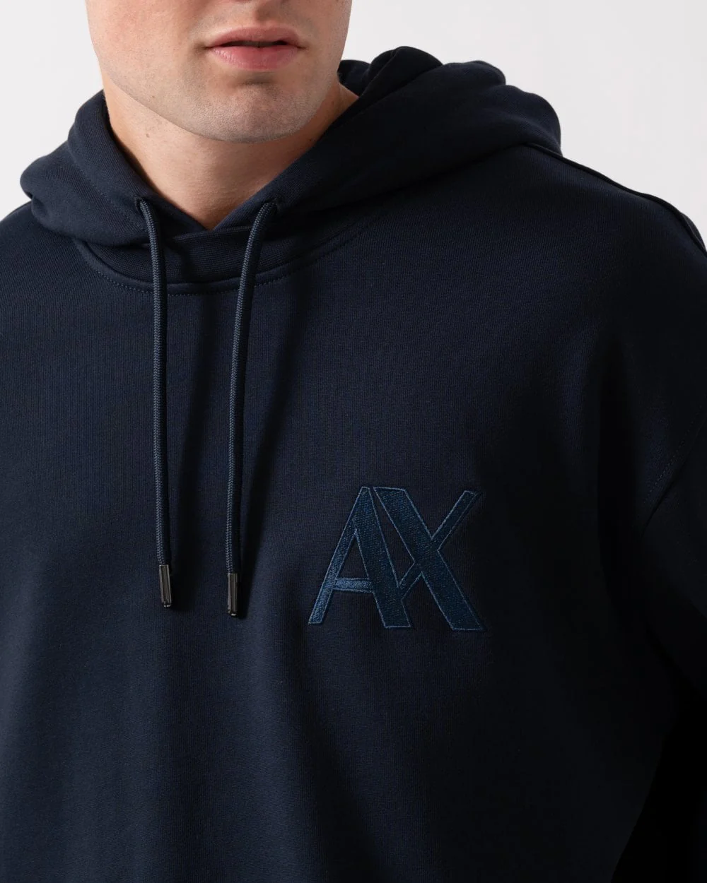 Armani Exchange Mens Pullover Monogram Logo Hoodie - Image 2